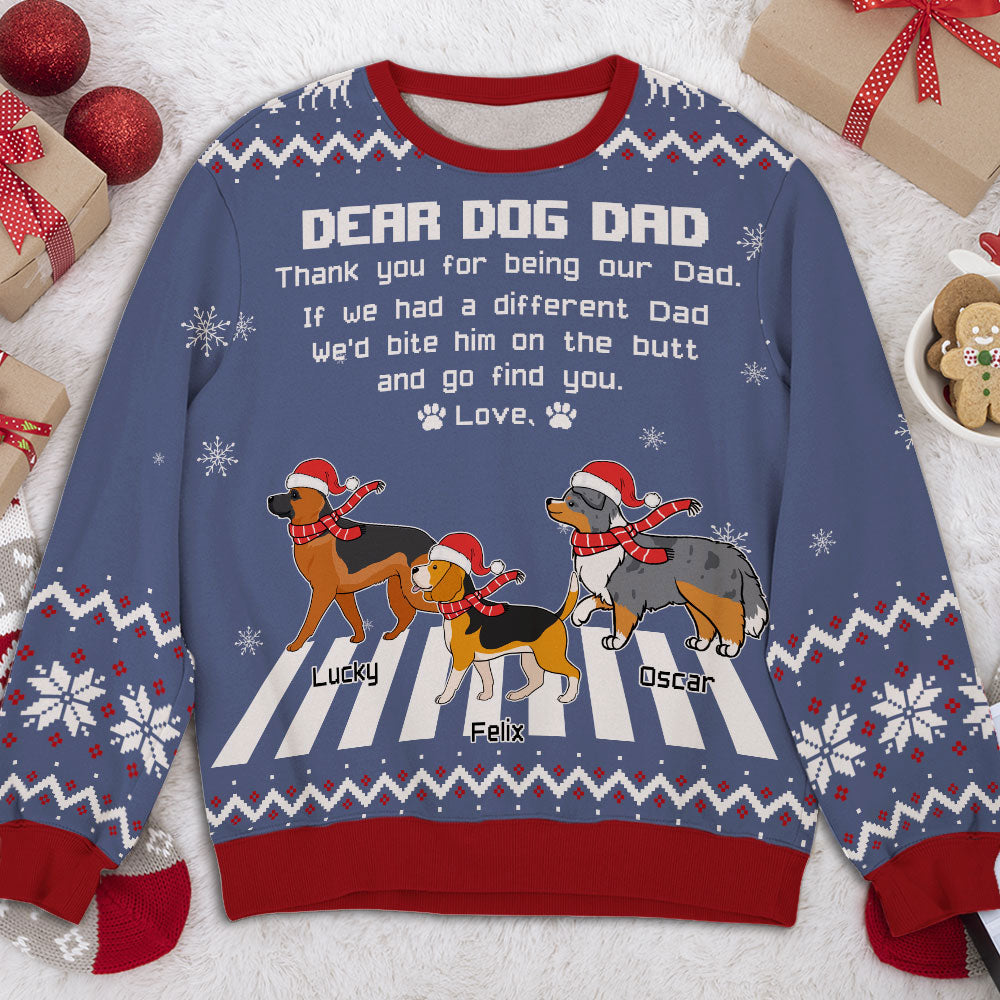 Thank You My Mom/Dad - Personalized Custom All-Over-Print Unisex 8.8 oz Polyester Blend Sweatshirt for Pet Lovers