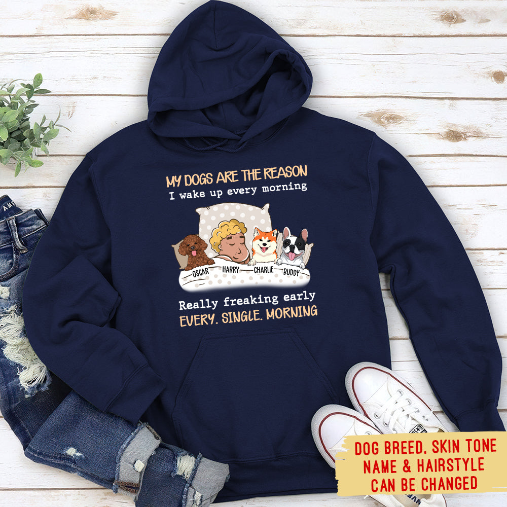 My Dog Is The Reason - Customizable Personalized Unisex 8.0 oz Hoodie for Pet Lovers