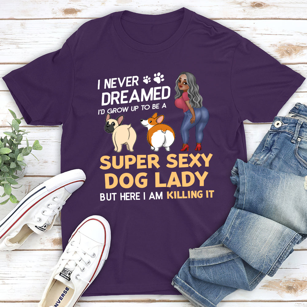 Sexy Dog Lady - Personalized Custom Unisex 5.3 oz Heavy Cotton T-shirt for Pet Lovers