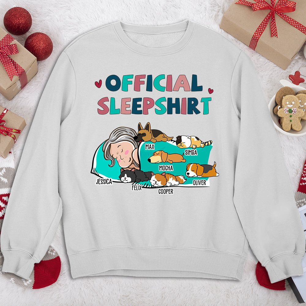 Personalized Custom Sleeping Pet Sleepshirt - 8.0 oz Unisex Sweatshirt