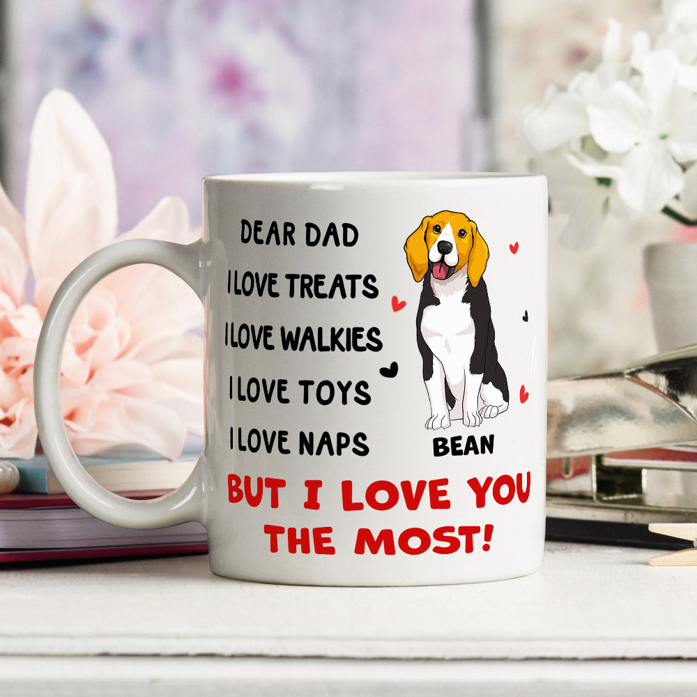 I Love You The Most - Exquisite Personalized Custom 11oz Coffee Mug for Pet Lovers