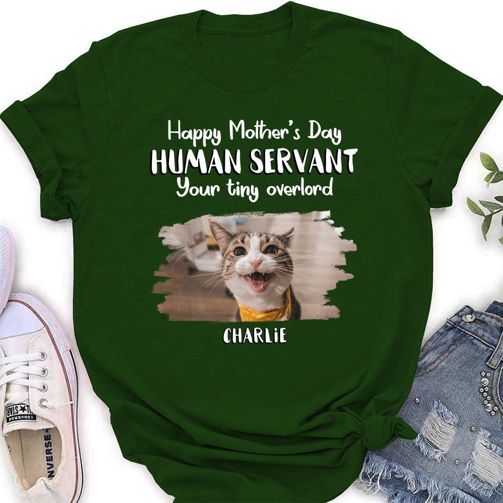 Mother's Day Personalized Custom Women's Pet Lover Servant T-shirt