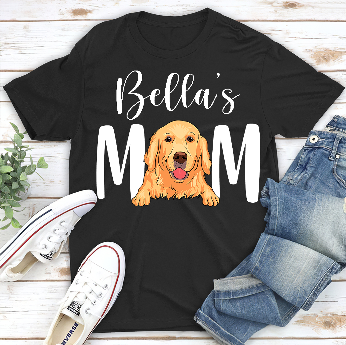 Customizable Unisex Dog Mom/Dad Personalized T-shirt - Ideal Gifts for Dog Enthusiasts