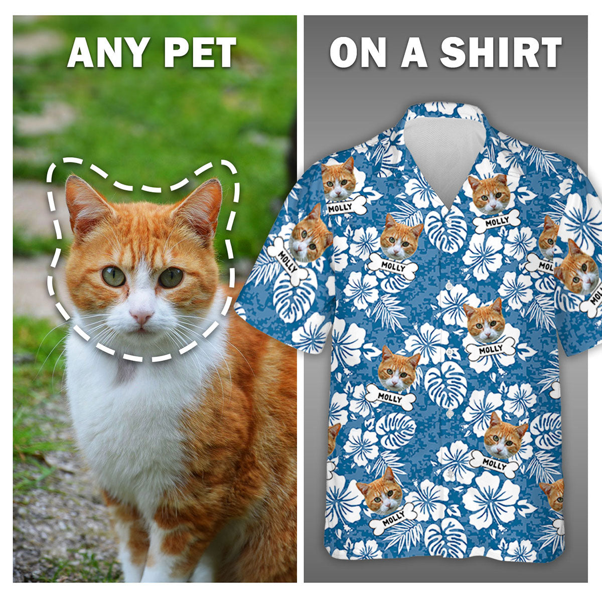 Personalized Custom Hawaiian Shirt with Pet Pattern - Ideal Gift for Summer