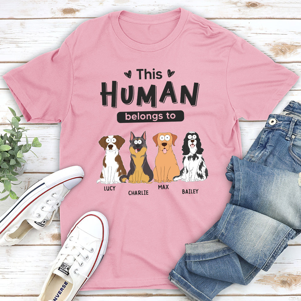 Belongs To Pets - Personalized Custom Premium Men's 4.2 oz T-shirt for Pet Lovers