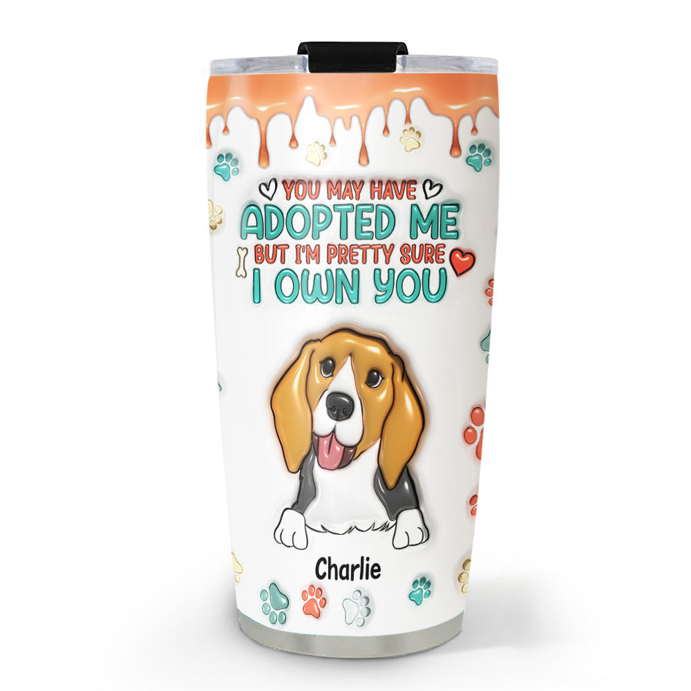 I Am Pretty Sure I Own You - Personalized Custom 3D Inflated Effect 20oz Stainless Steel Tumbler with Thousands of Cool Designs