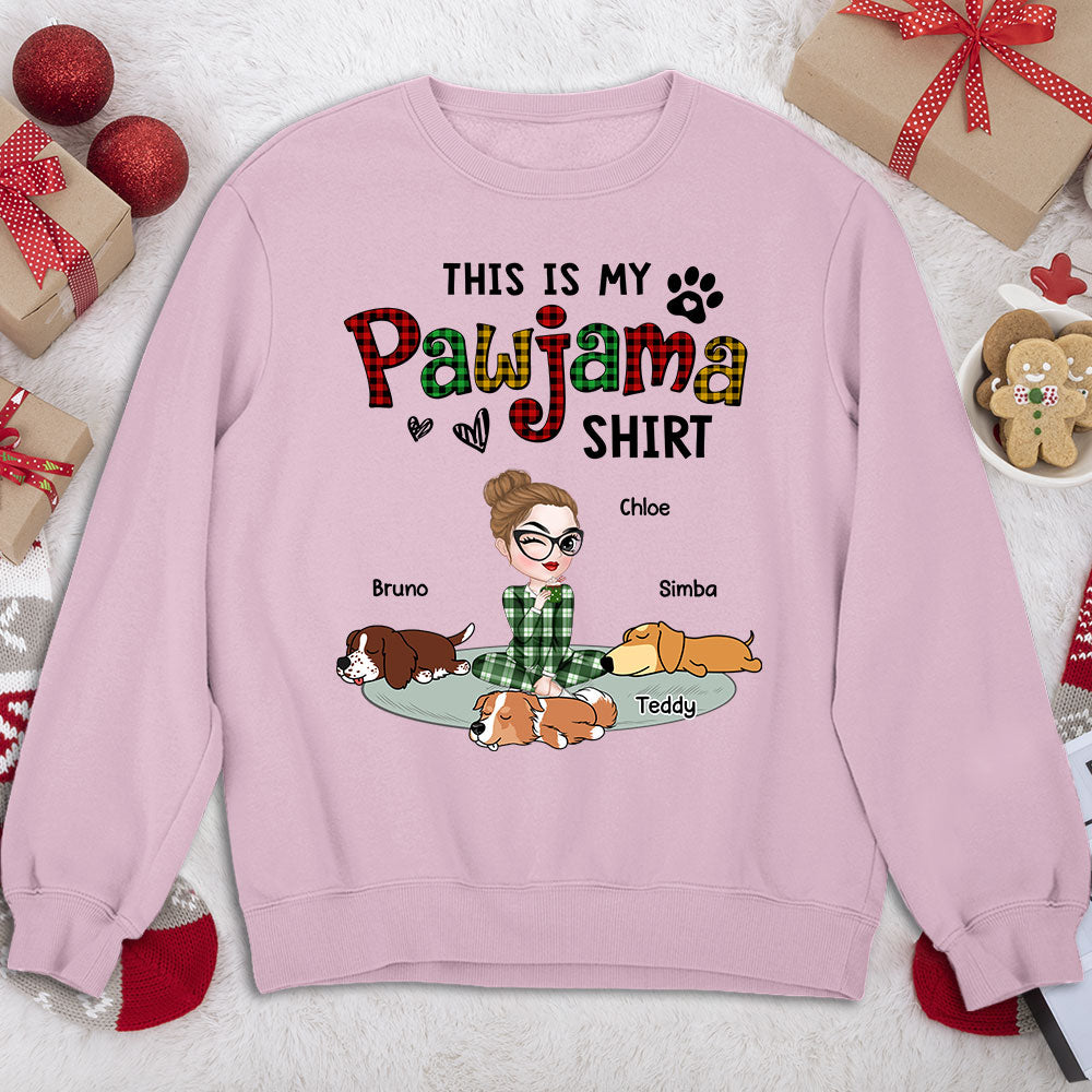 Pawjama Shirt Version 2 - Customizable Personalized Unisex 8.0 oz Sweatshirt for Pet Lovers
