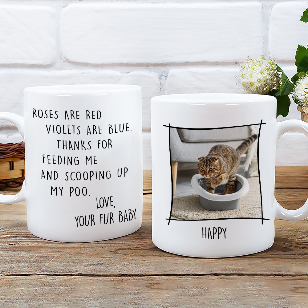 Thank You For Scooping My Poo Personalized Custom Photo Coffee Mug - 11oz & 15oz Options