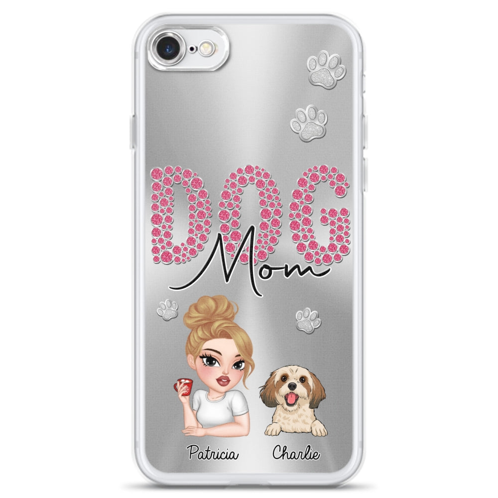 Sparkling Glitter Dog Mom Life - Exquisitely Personalized Custom Phone Case