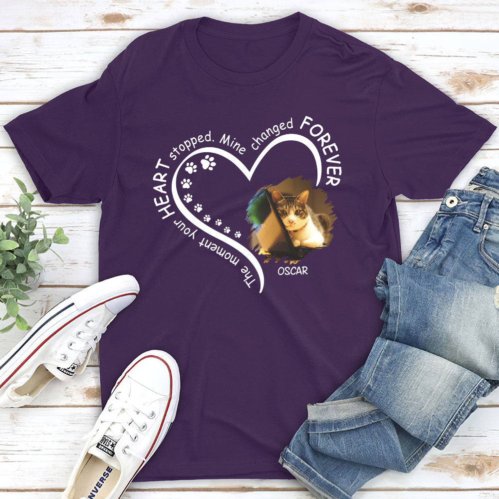 My Heart Changed Forever 2 - Personalized Custom Unisex 5.3 oz T-shirt for Pet Lovers