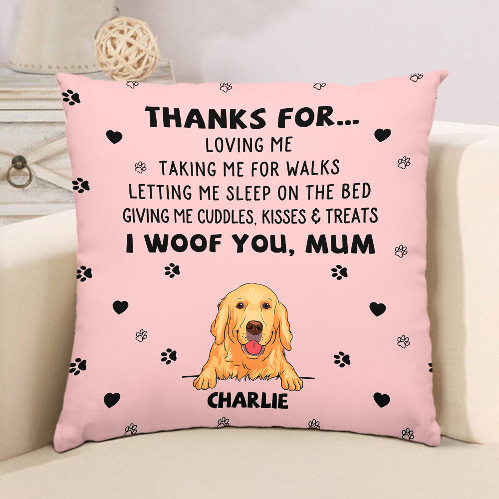 Personalized Custom Throw Pillow - Ideal Dog Appreciation Gift