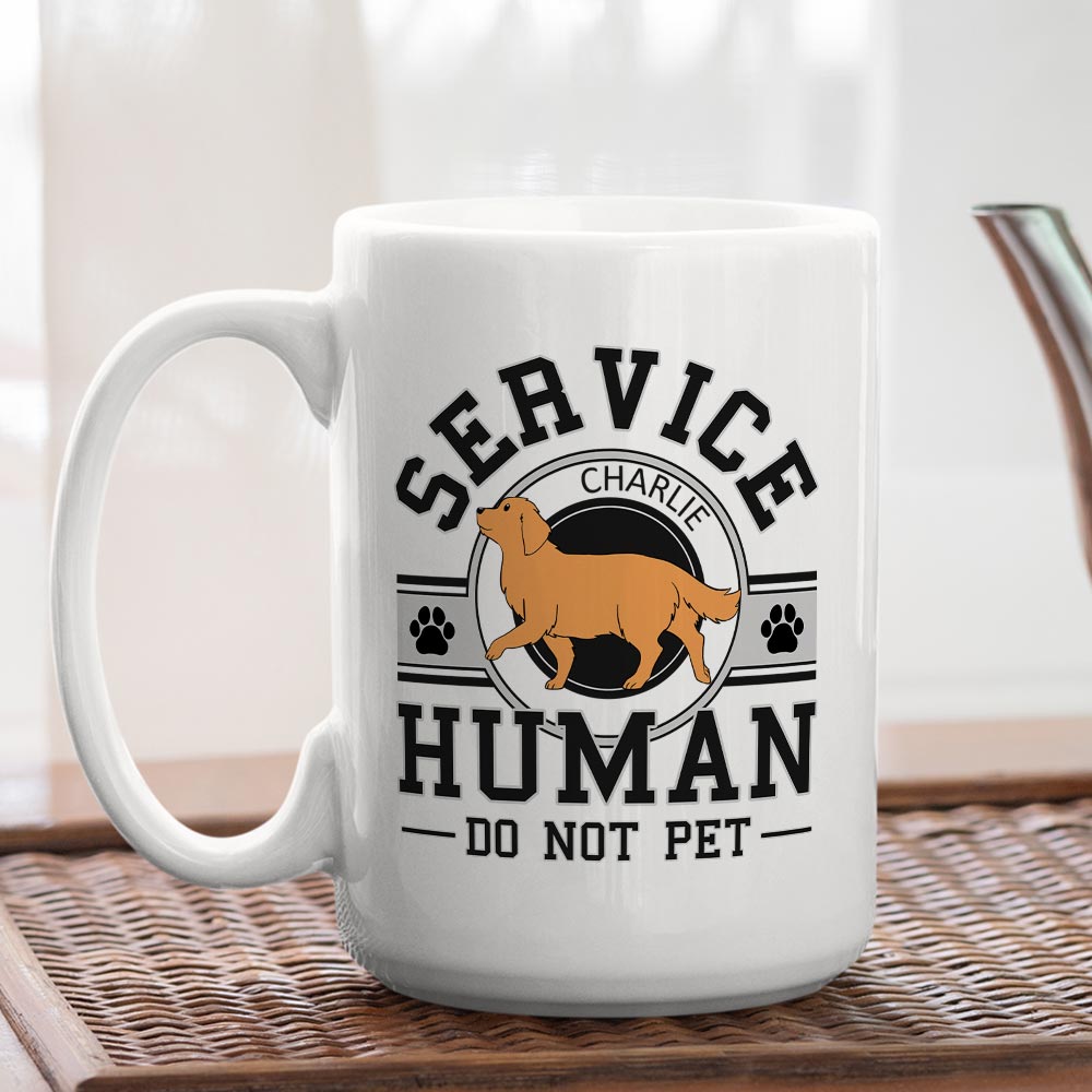 Service Human Logo - Personalized Custom 11oz/15oz Coffee Mug for Pet Lovers