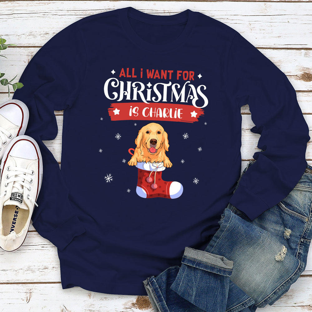 Christmas Wishlist - Personalized Custom Long Sleeve T-Shirt for Pet Lovers