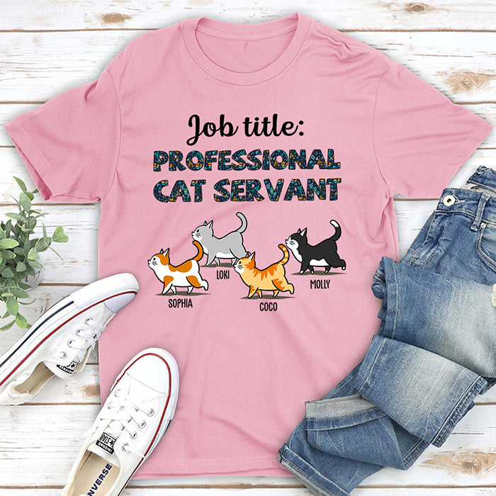 Exclusive Personalized Custom Unisex Professional Cat Servant T-shirt - Ideal for Pet Lovers