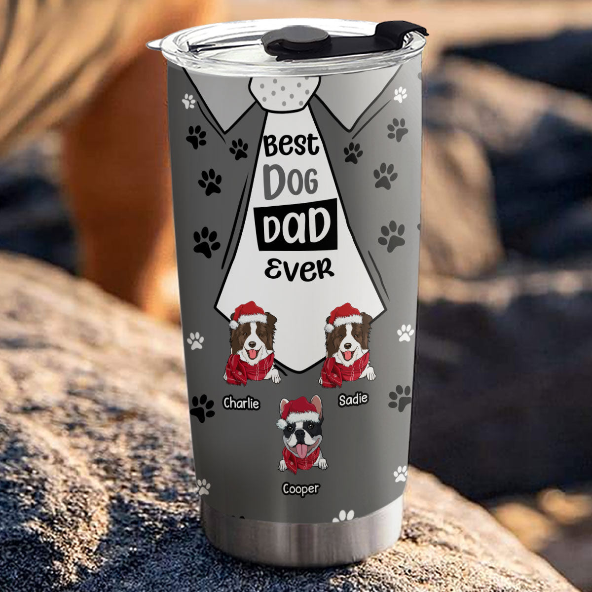 We Love You Best Dog Dad - Premium Personalized Custom 20oz Stainless Steel Tumbler