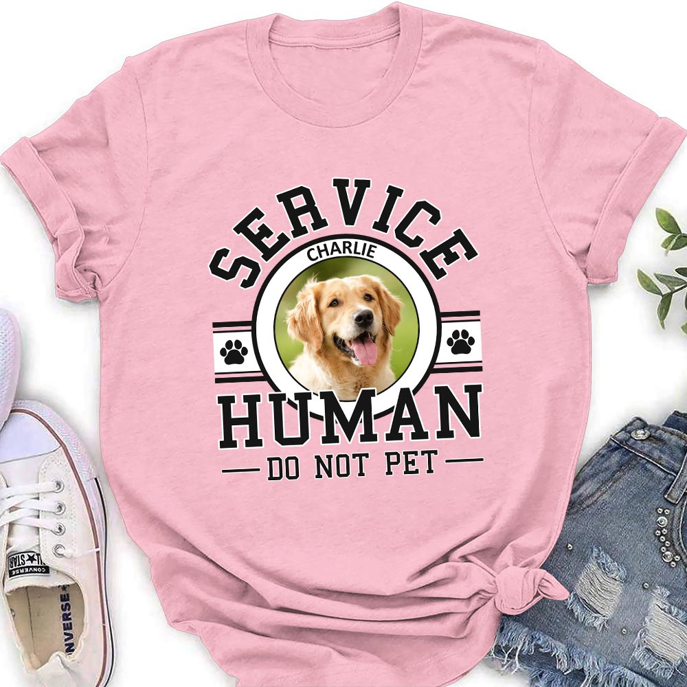 Personalized Custom Service Human Photo Women's T-shirt - Ideal Gift for Pet Lovers