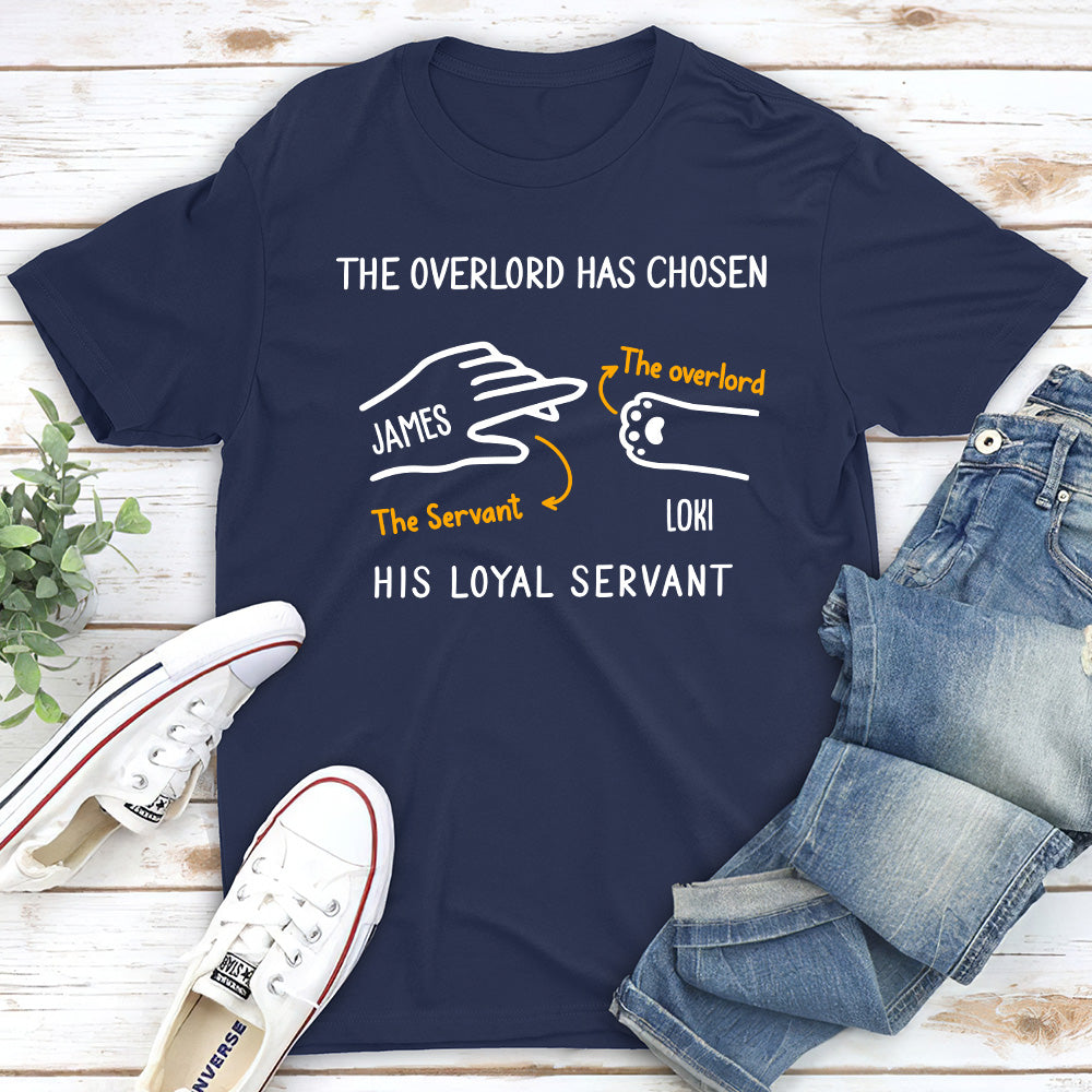 The Overlord & The Servant - Personalized Custom Unisex 5.3 oz T-shirt for Pet Lovers