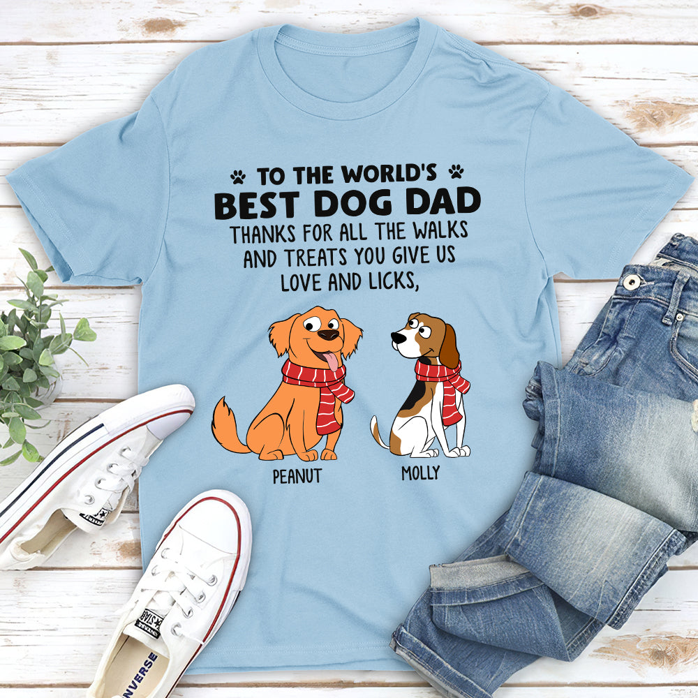 Love And Licks - Personalized Custom Unisex 5.3 oz T-shirt for Pet Lovers