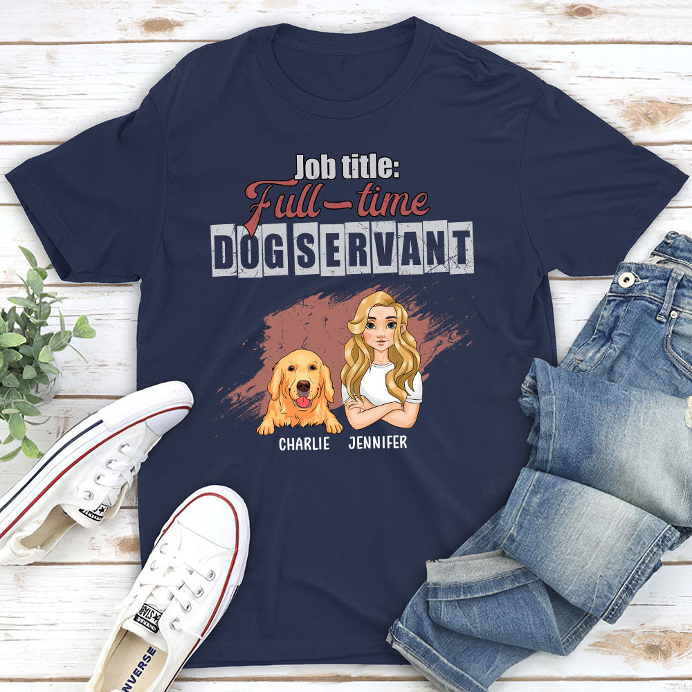 Full-time Job Title Personalized Custom Unisex 5.3 oz T-shirt - Ideal Gift for Pet Lovers