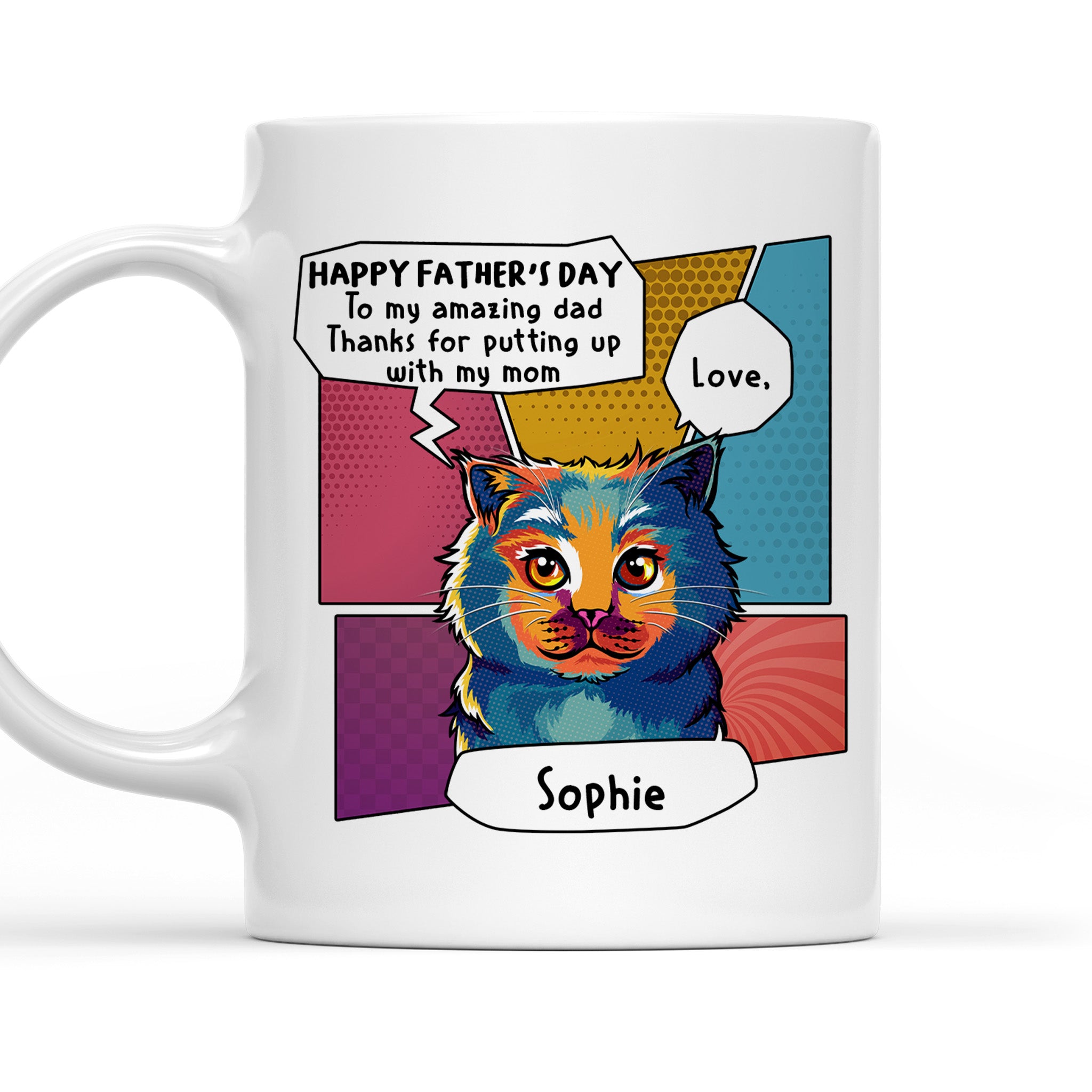 Incredibly Customizable Personalized Cat Dad Coffee Mug