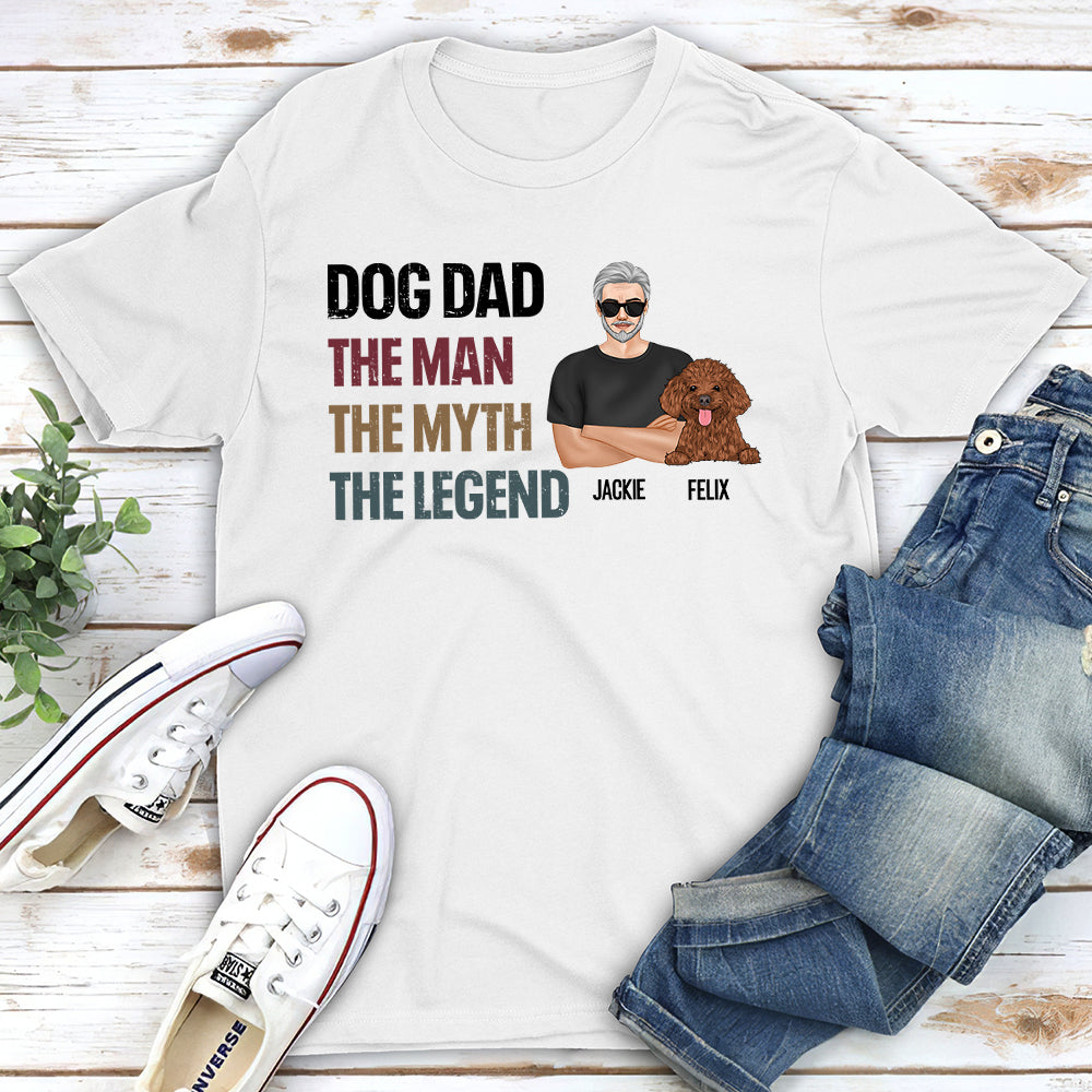 Dog Dad Legend - Customizable Unisex Personalized T-shirt for Pet Lovers