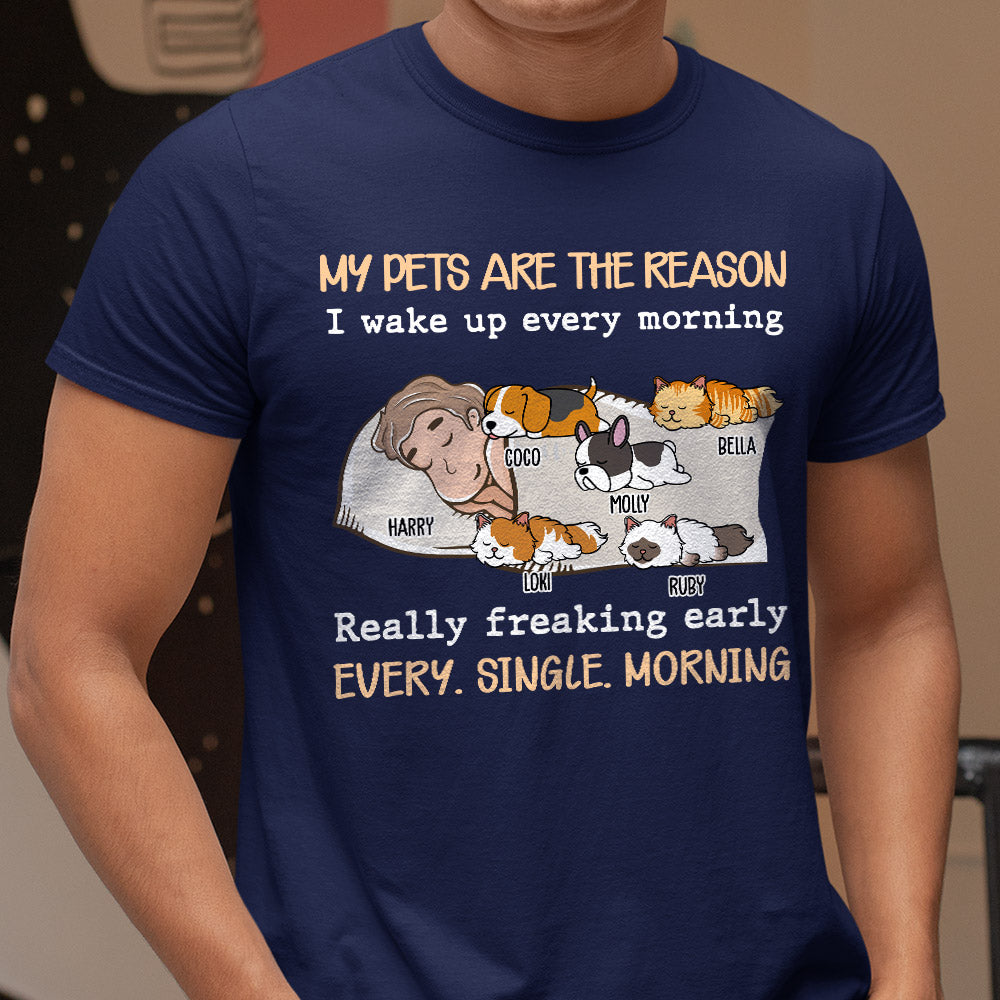 My Pet Is The Reason - Personalized Custom Unisex 5.3 oz T-shirt for Pet Lovers
