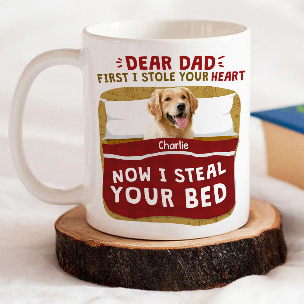 Personalized Custom 'Dog Mom Dad I Stole Your Heart' Coffee Mug for Pet Lovers