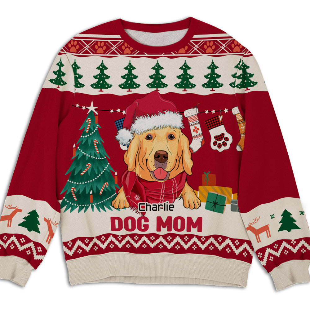 Personalized Custom All-Over-Print Winter Sweatshirt for Dads and Moms
