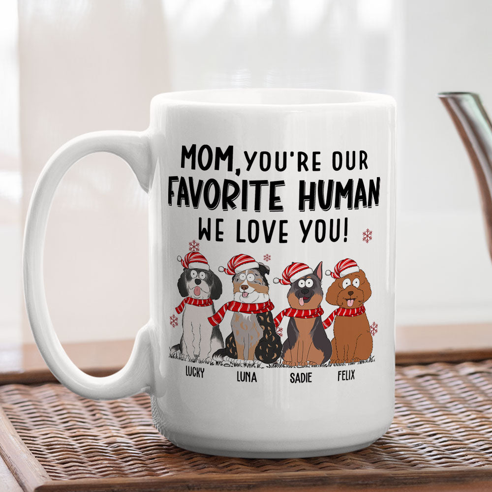 Favorite Human We Love - Personalized Custom Ceramic Coffee Mug for Pet Lovers in 11oz and 15oz Sizes