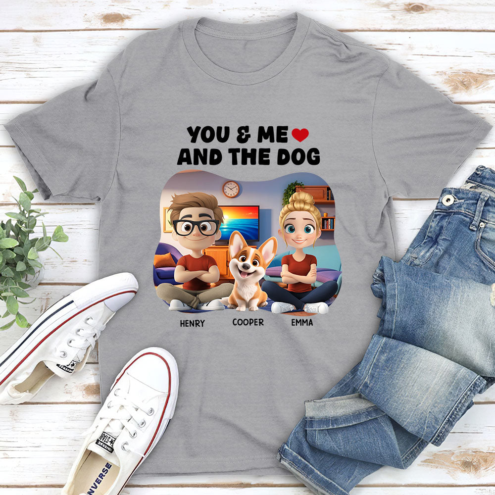 You Me And Dogs - Personalized Custom Unisex 5.3 oz T-shirt for Pet Lovers