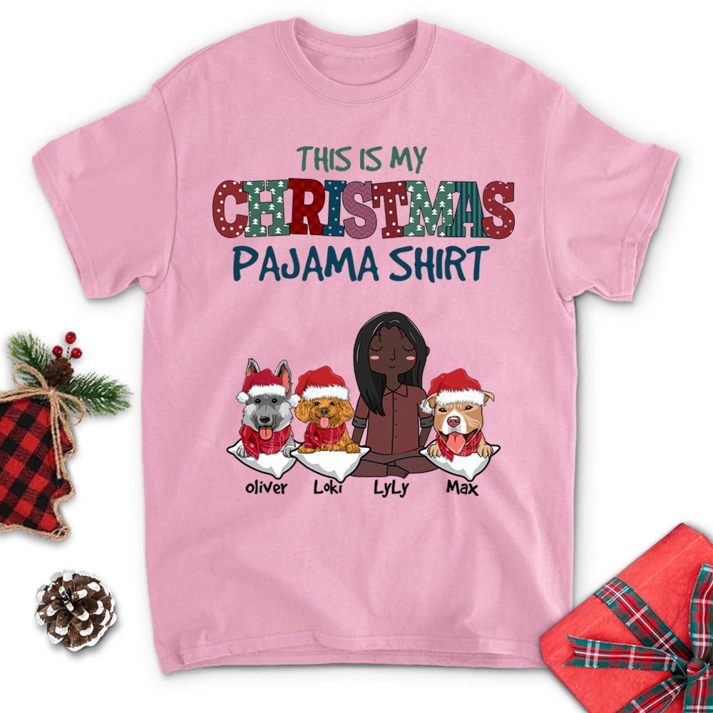 Unique Personalized Custom Premium Christmas Pajama T-shirt for Pet Lovers - Men's Fit