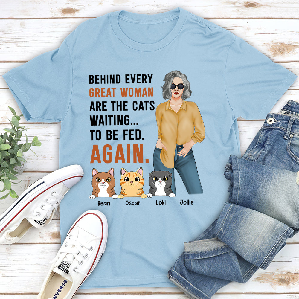 Personalized Custom Unisex 'Waiting To Be Fed' T-shirt - Ideal Gift for Pet Lovers