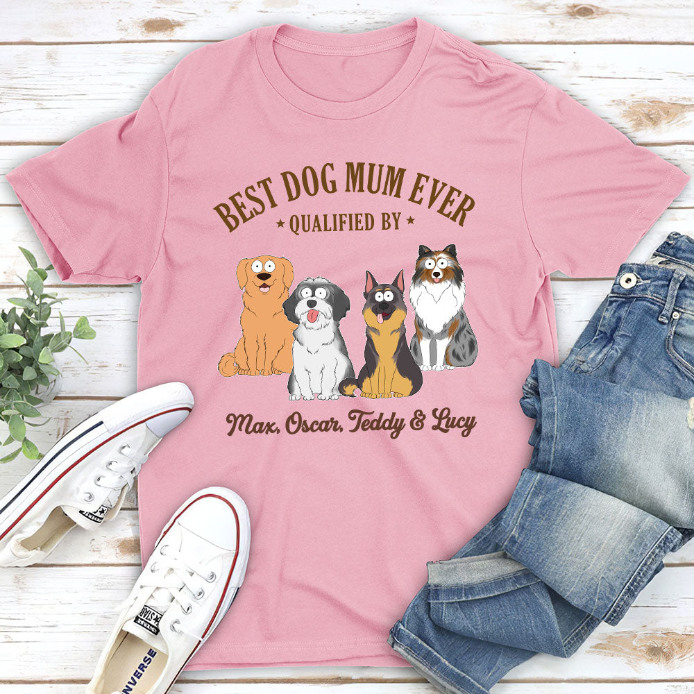 Best Dad Qualified By - Personalized Custom Unisex 5.3 oz T-shirt for Pet Lovers