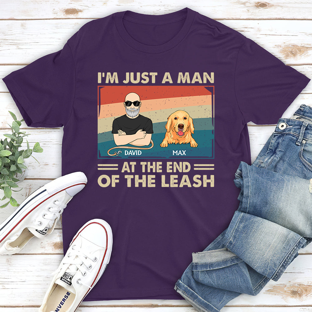 Dog Dad Personalized Custom Unisex Heavy Cotton 5.3 oz The Leash T-shirt