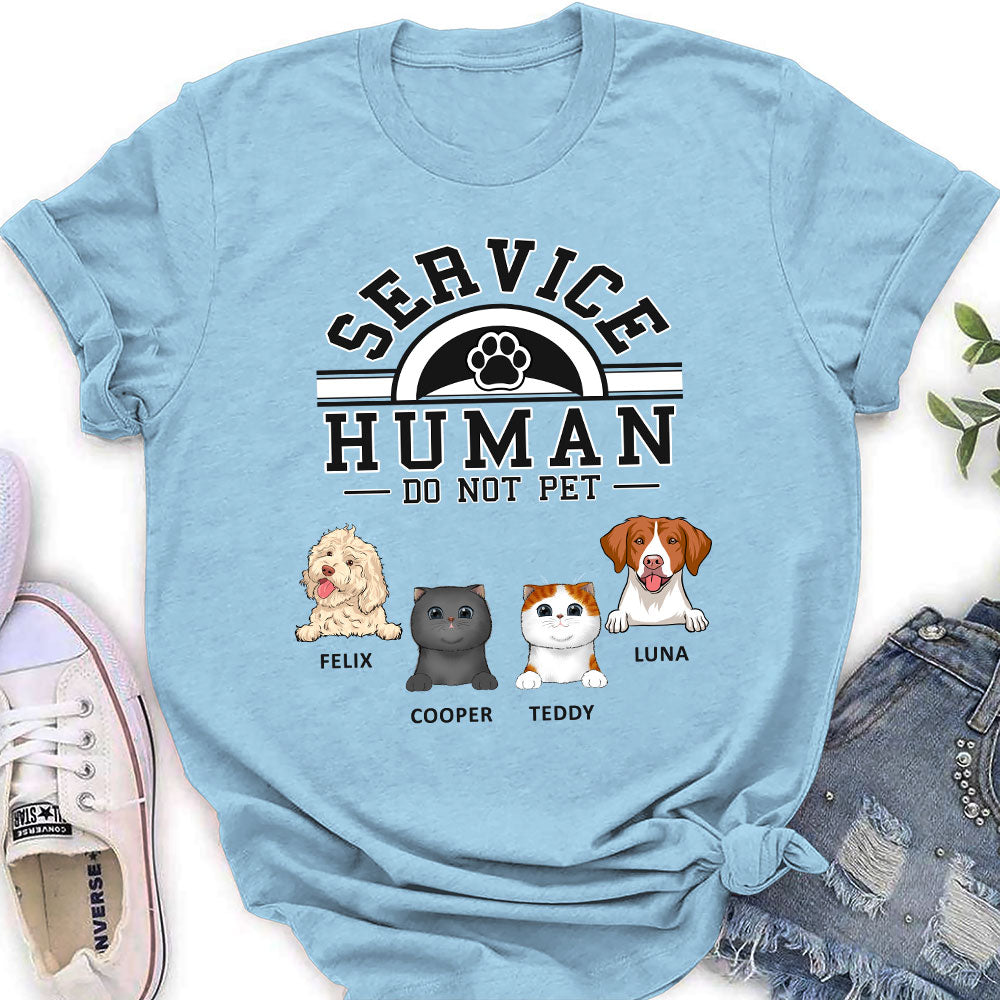 Personalized Custom Women's Pet Service Human Logo T-shirt - Ideal Gift for Pet Lovers