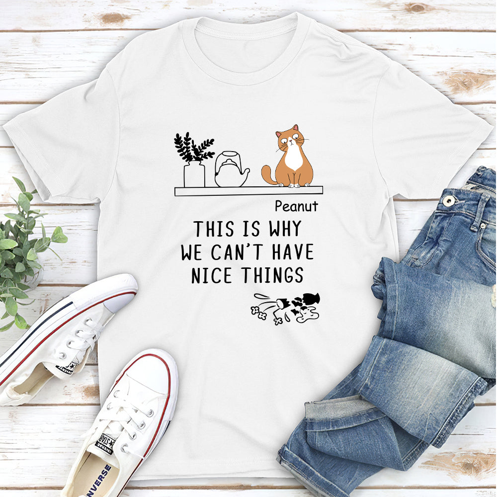 The Naughty Cats - Personalized Custom Unisex 5.3 oz T-shirt for Pet Lovers