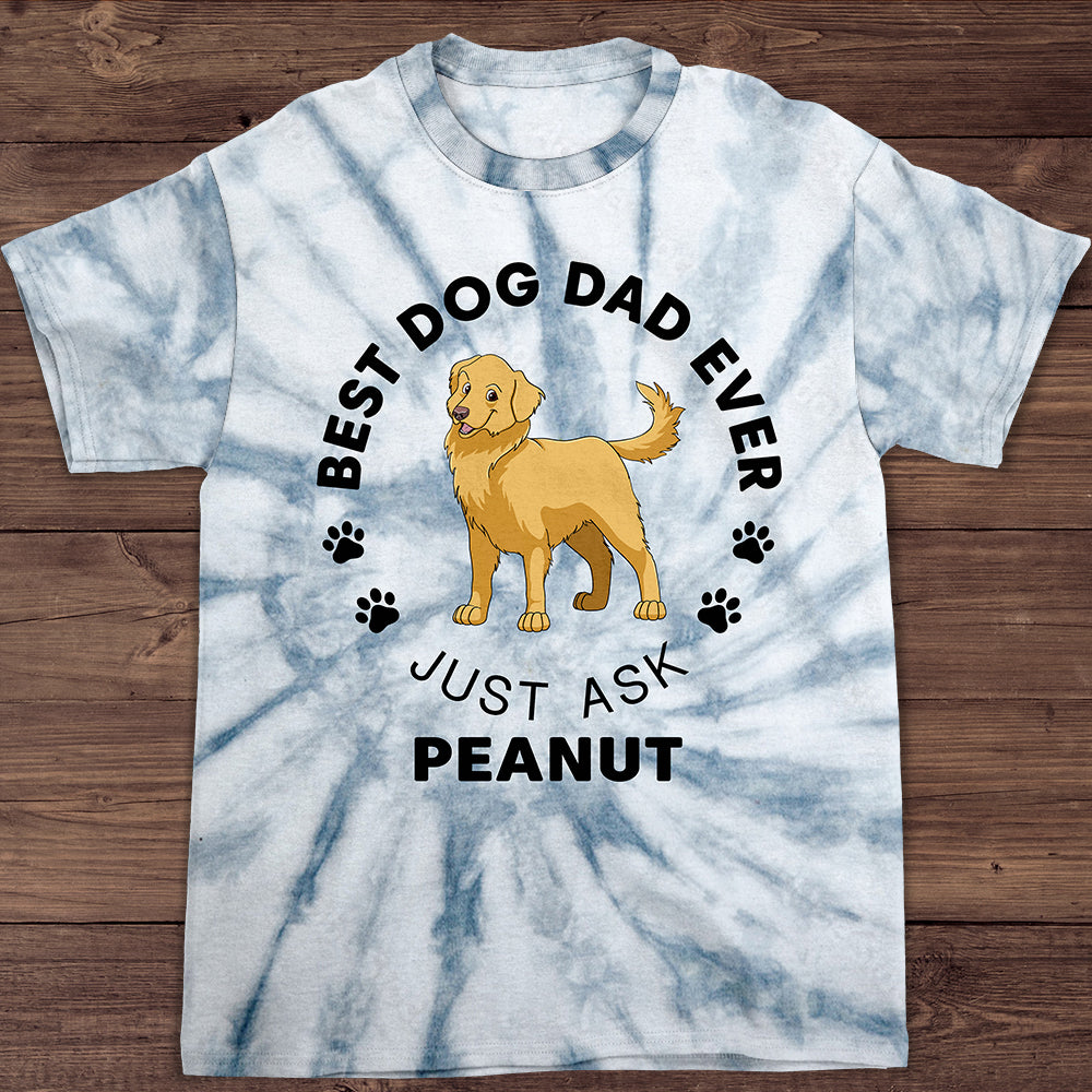 Best Dog Dad Circle - Personalized Custom All-over-print Comfortable Polyester-Spandex T-shirt