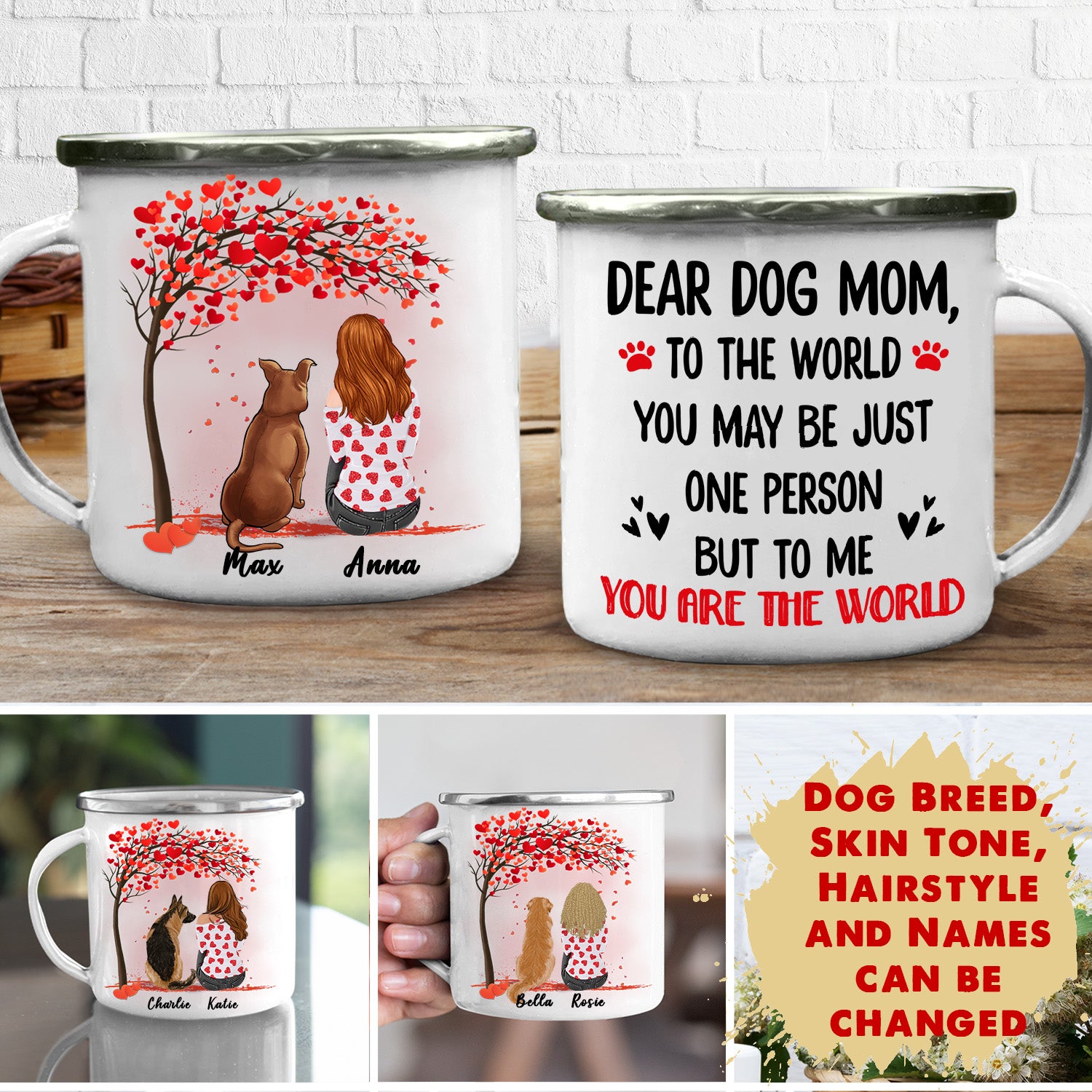 You Are The World - Personalized Custom Stainless Steel Campfire Coffee Mug for Pet Lovers