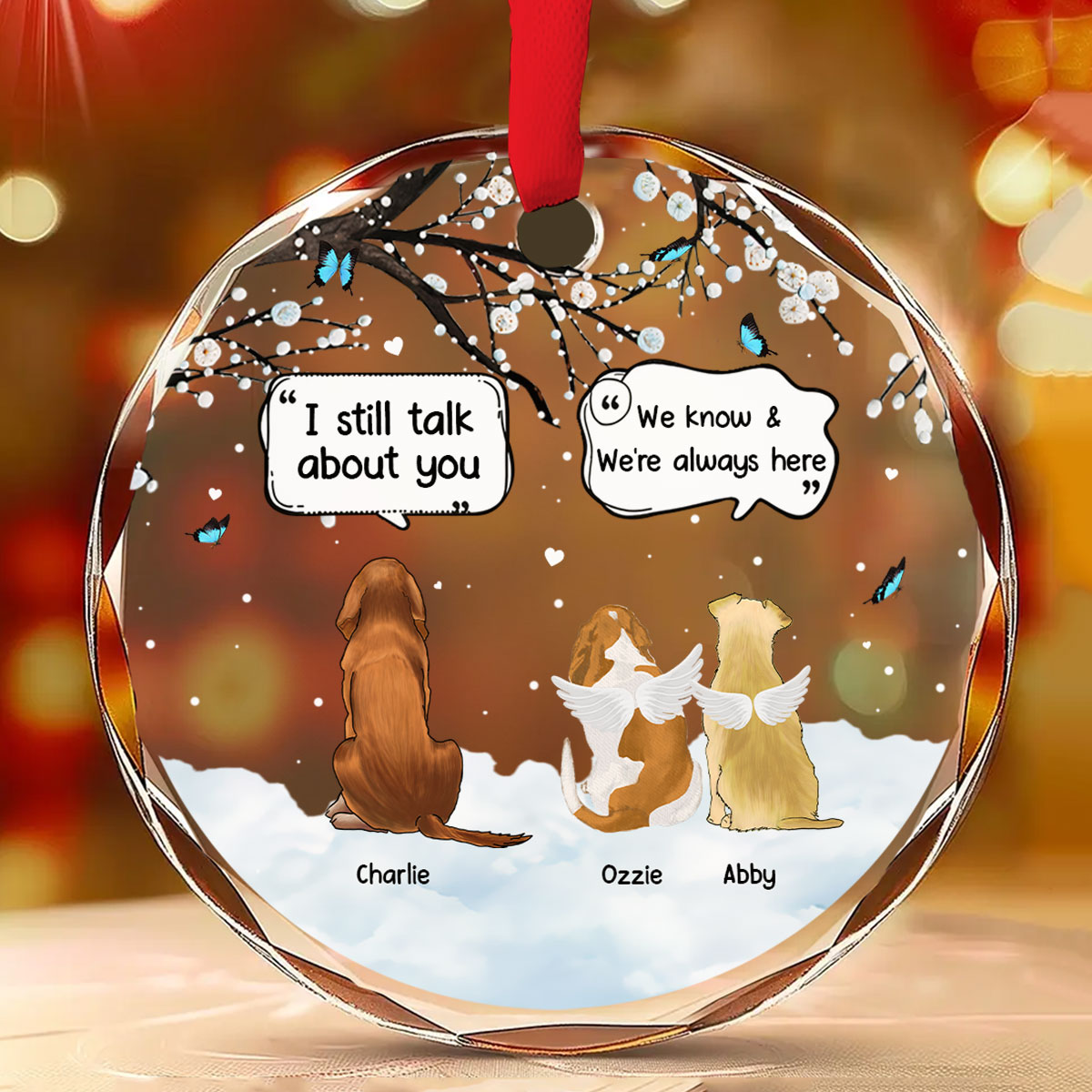 Still Talk About You - Exquisite Personalized Custom Glass Ornament for Special Occasions