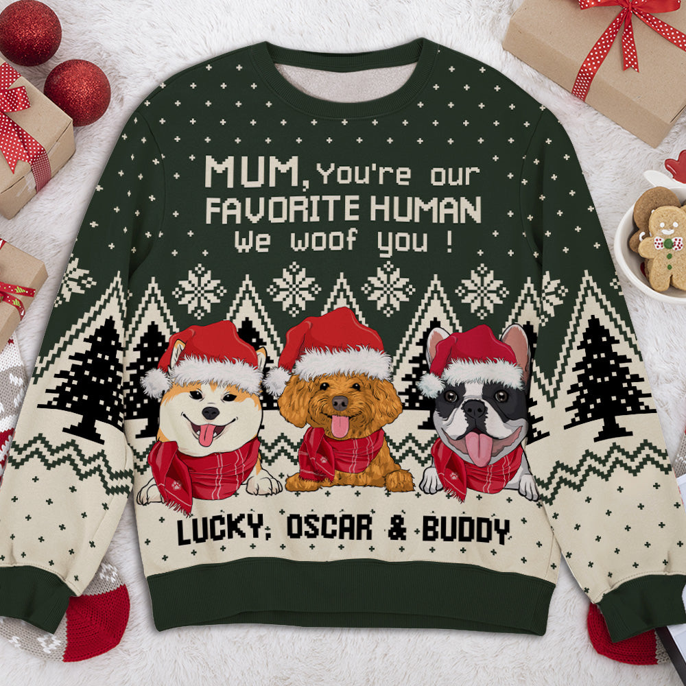 Dog Lovers' Favorite Personalized Custom All-Over-Print Unisex Sweatshirt