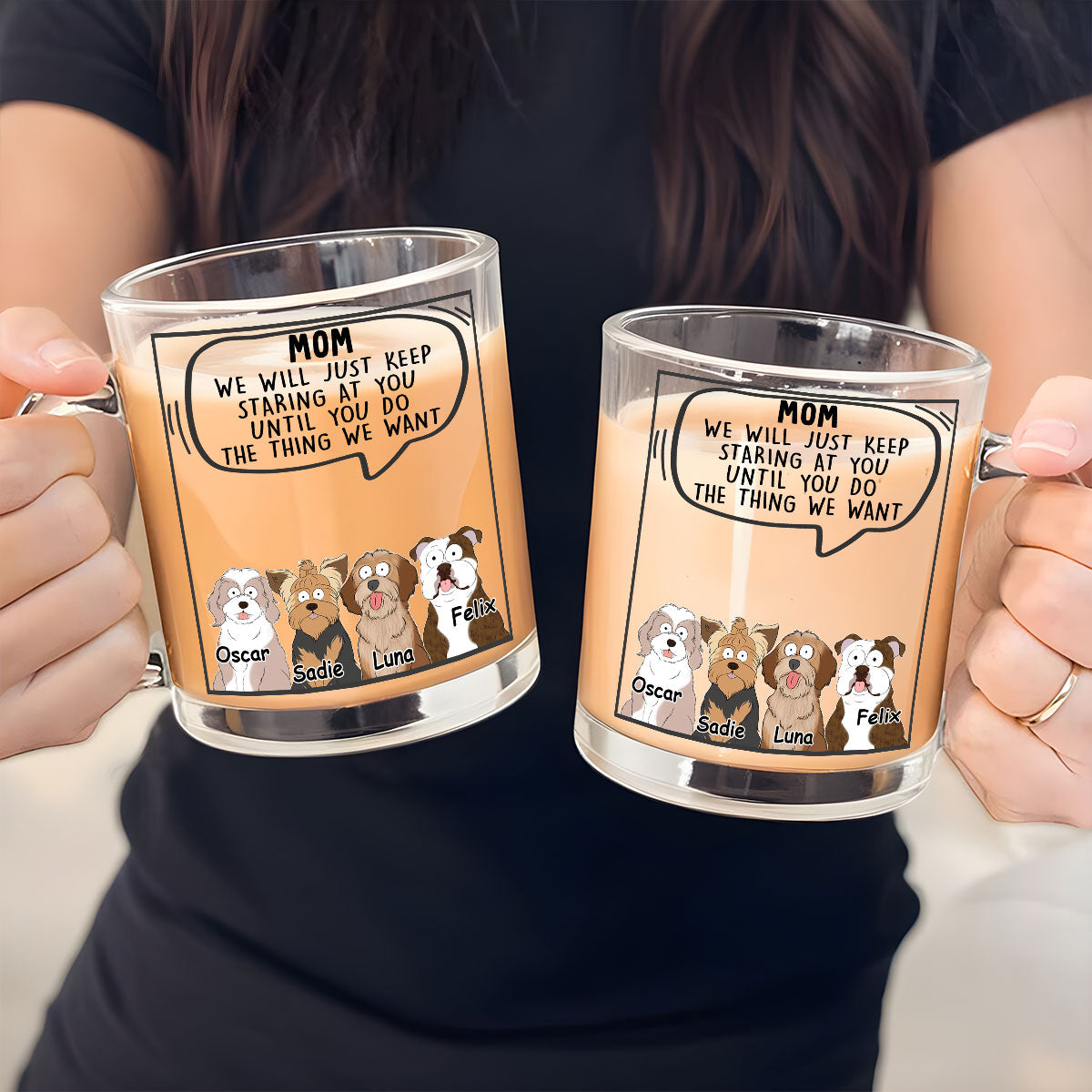 I Will Keep Staring At You - Exquisitely Personalized Custom Glass Mug for Memorable Moments