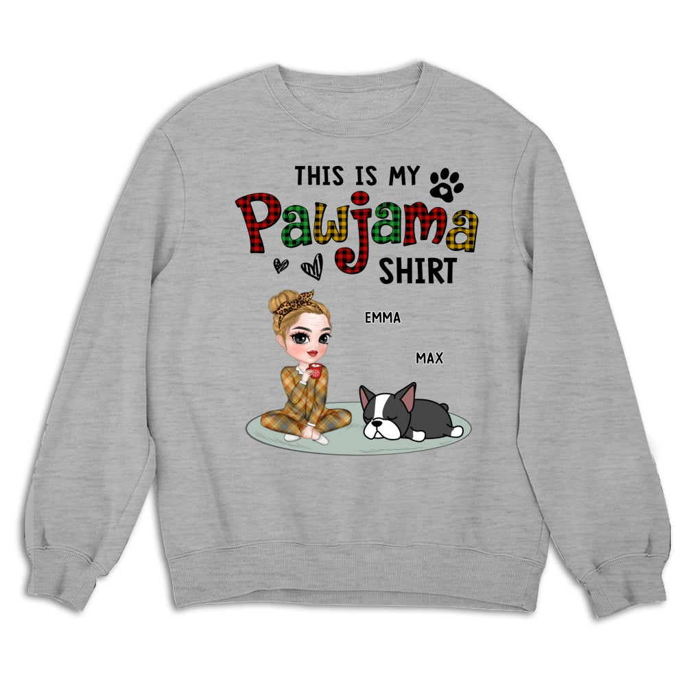 Pawjama Shirt Version 2 - Customizable Personalized Unisex 8.0 oz Sweatshirt for Pet Lovers
