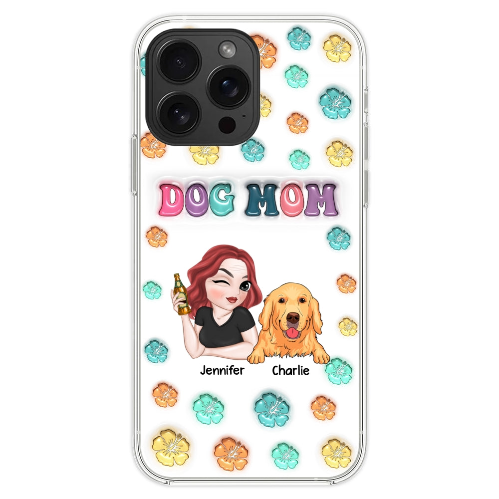 Dog Mom Summer: Exclusive Personalized Custom 3D Inflated Effect Phone Case for Stylish Protection