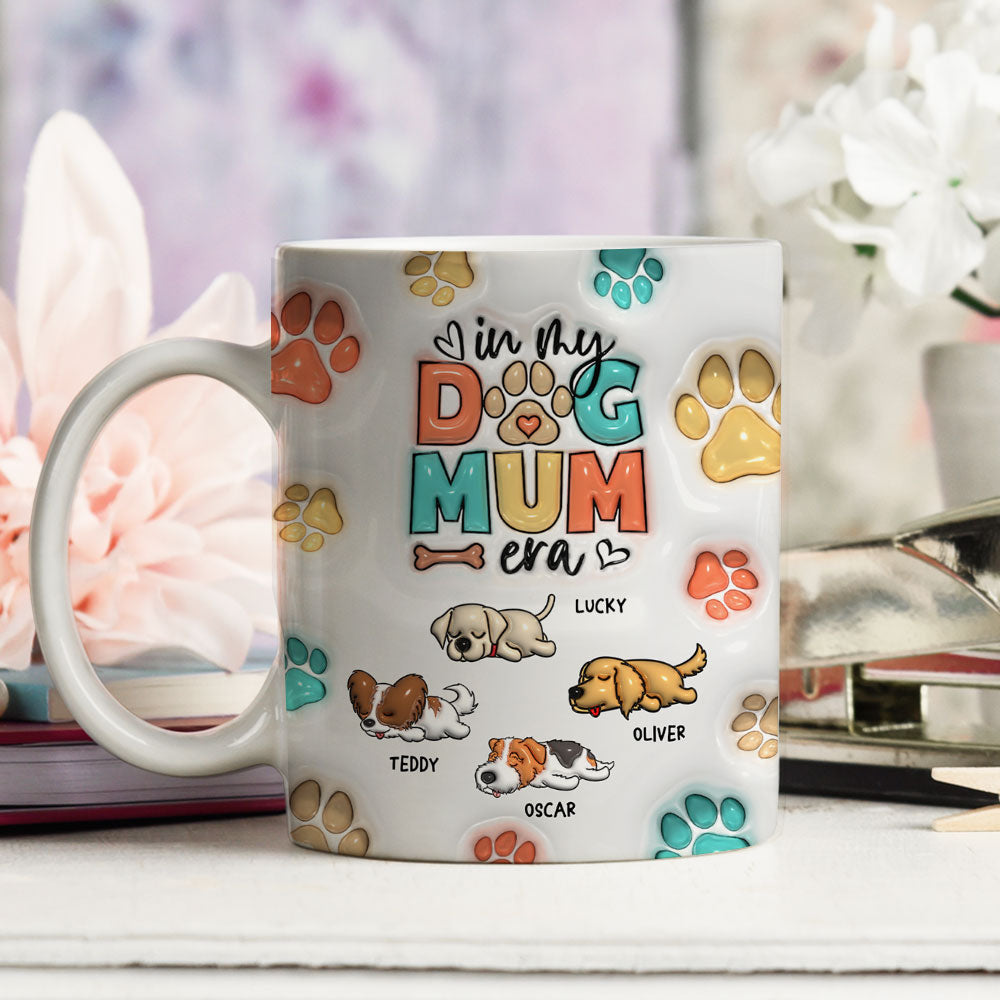 Dog Mom Era - Exquisite Personalized Custom 3D Inflated Effect Ceramic Mug in 11oz and 15oz Sizes