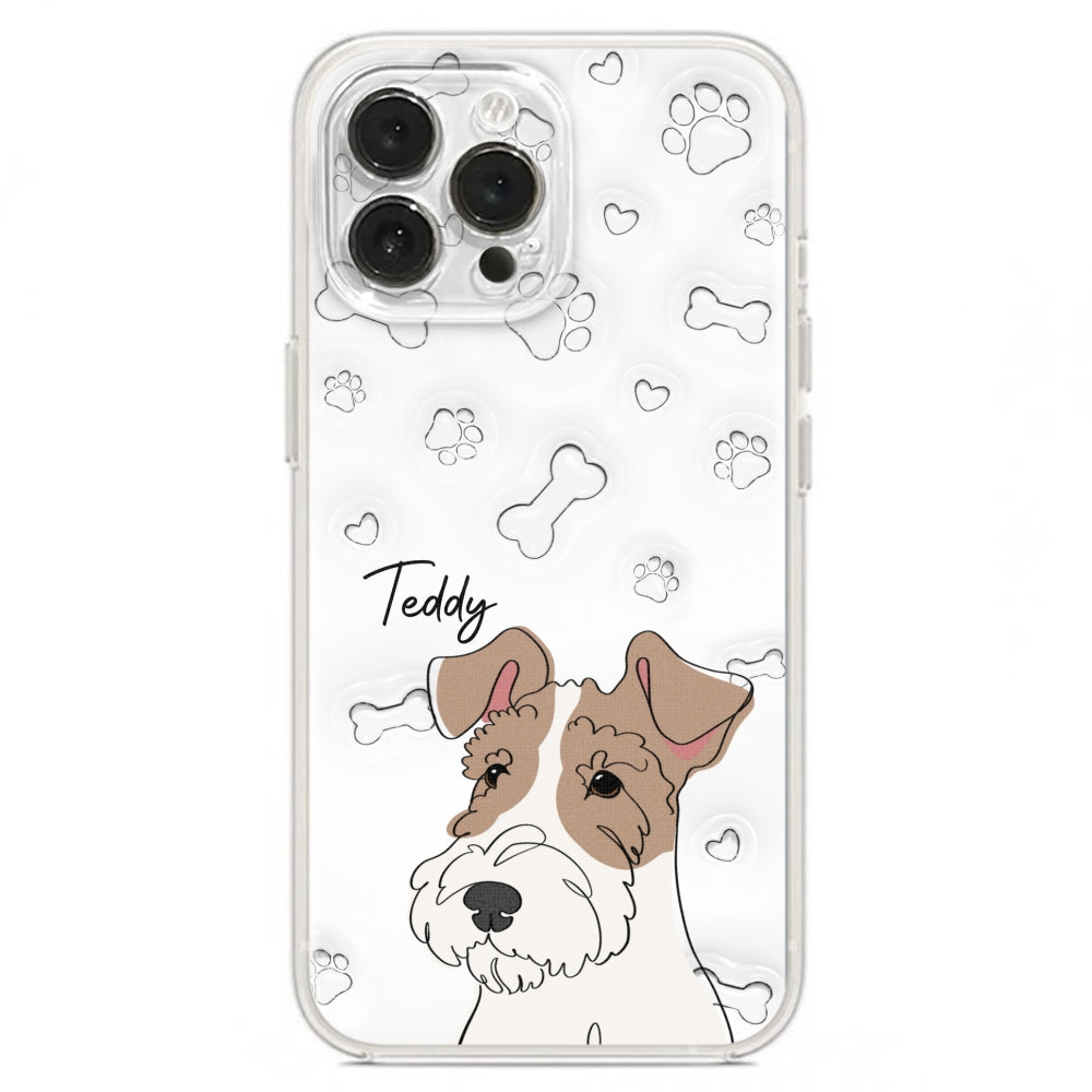 Dog Line - Exclusively Personalized Custom 3D Inflated Effect Phone Case for a Fashionable Look