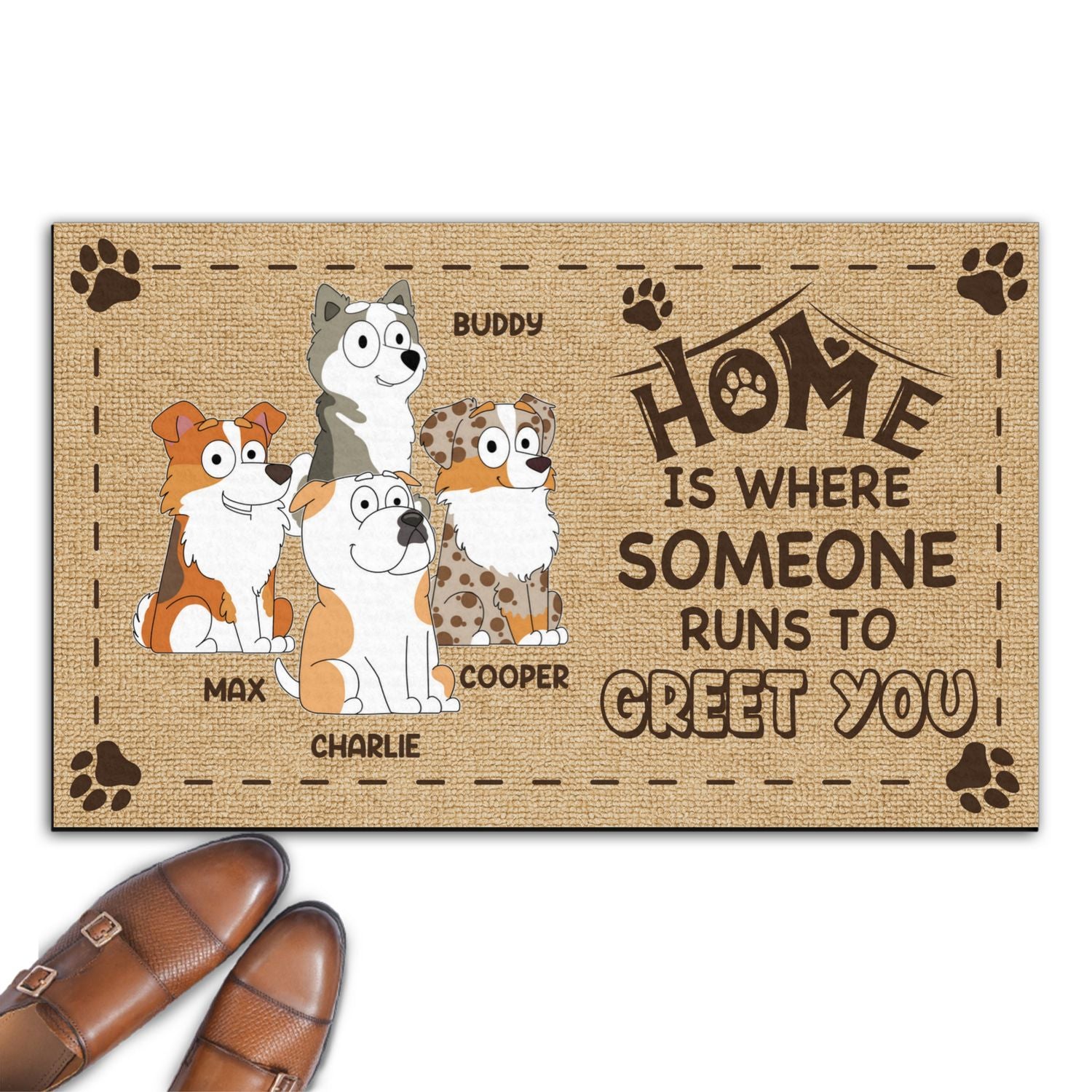 Home Is Where - Personalized Custom Doormat with Your Beloved Pet's Picture