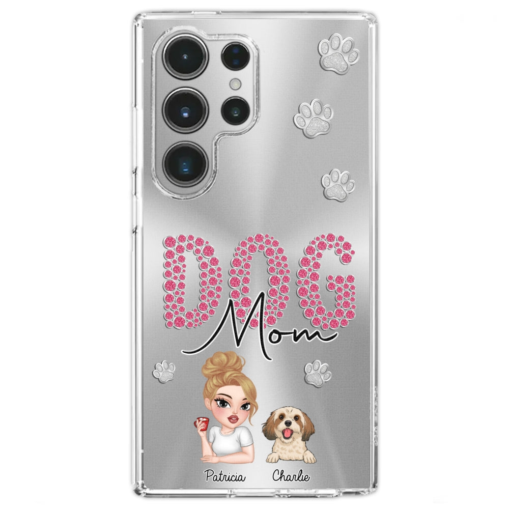 Sparkling Glitter Dog Mom Life - Exquisitely Personalized Custom Phone Case