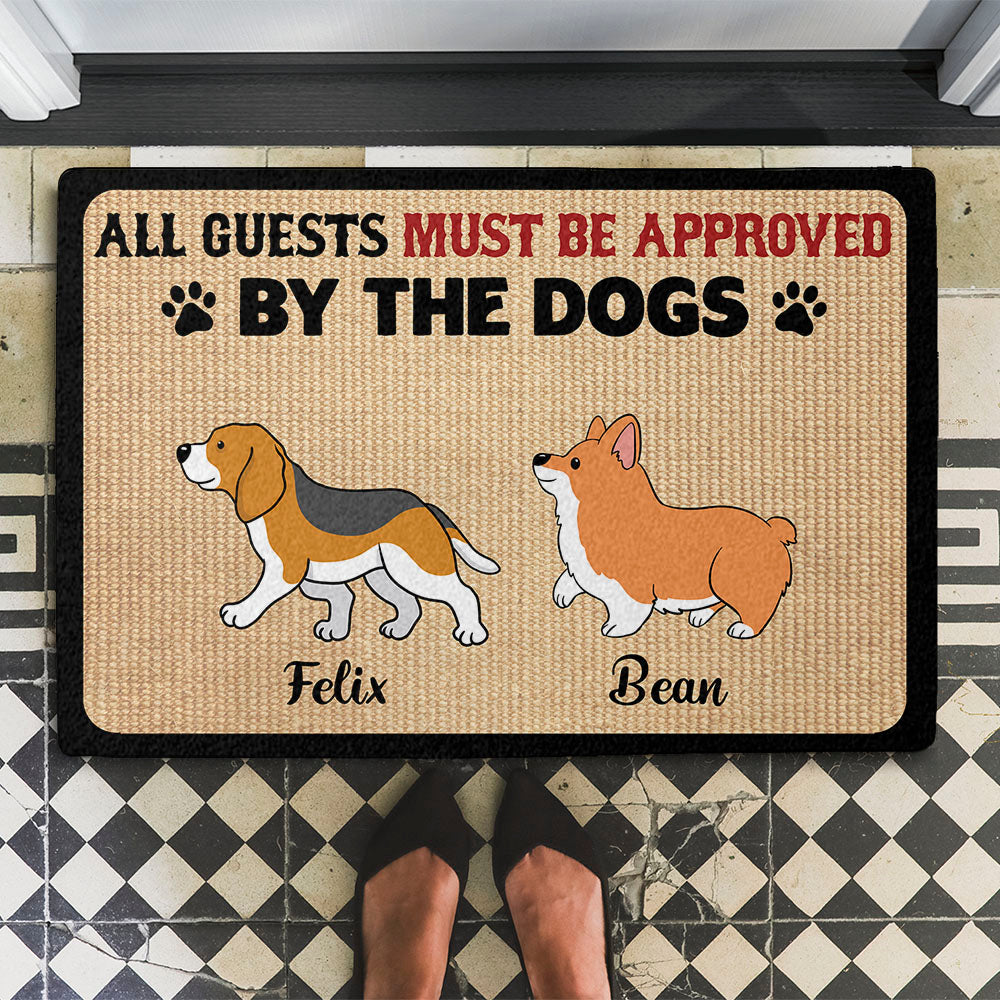 Approved By Dogs - Customizable Personalized Doormat for Pet Lovers