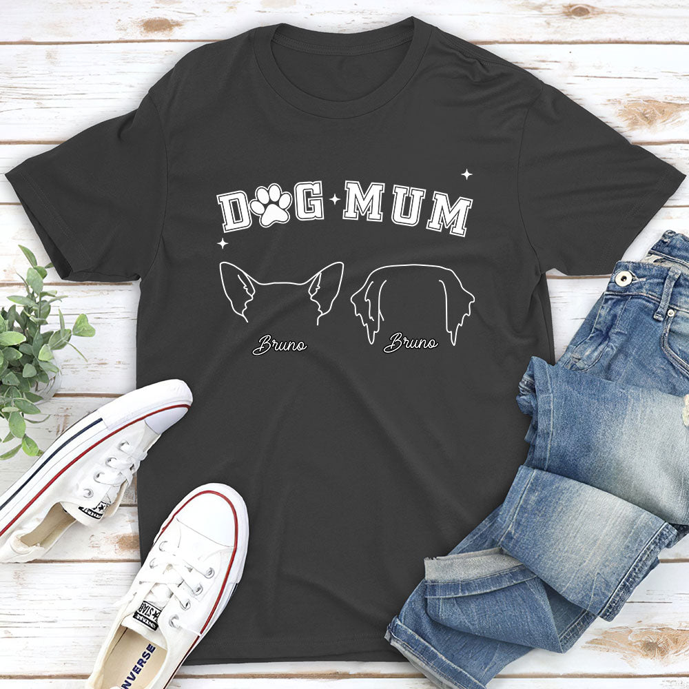 Dog Dad Mom Line - Personalized Custom Unisex 5.3 oz T-shirt for Pet Lovers