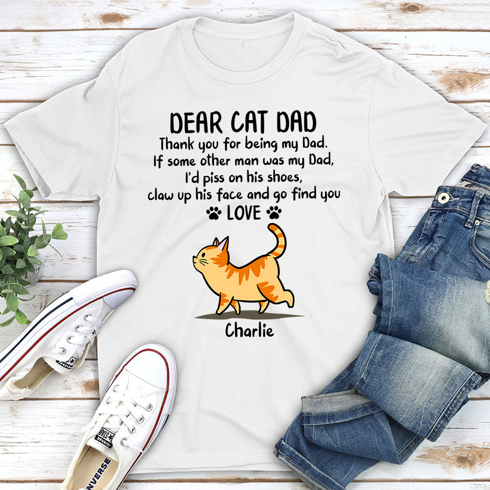 Being Cat Dad - Personalized Custom Unisex 5.3 oz T-shirt for Pet Lovers
